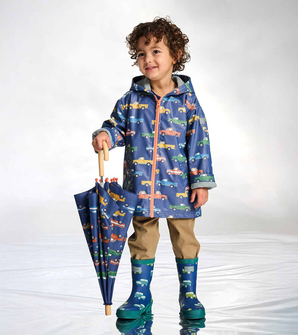 Boys Trucks Zip-Up Rain Jacket | Hatley US Boys