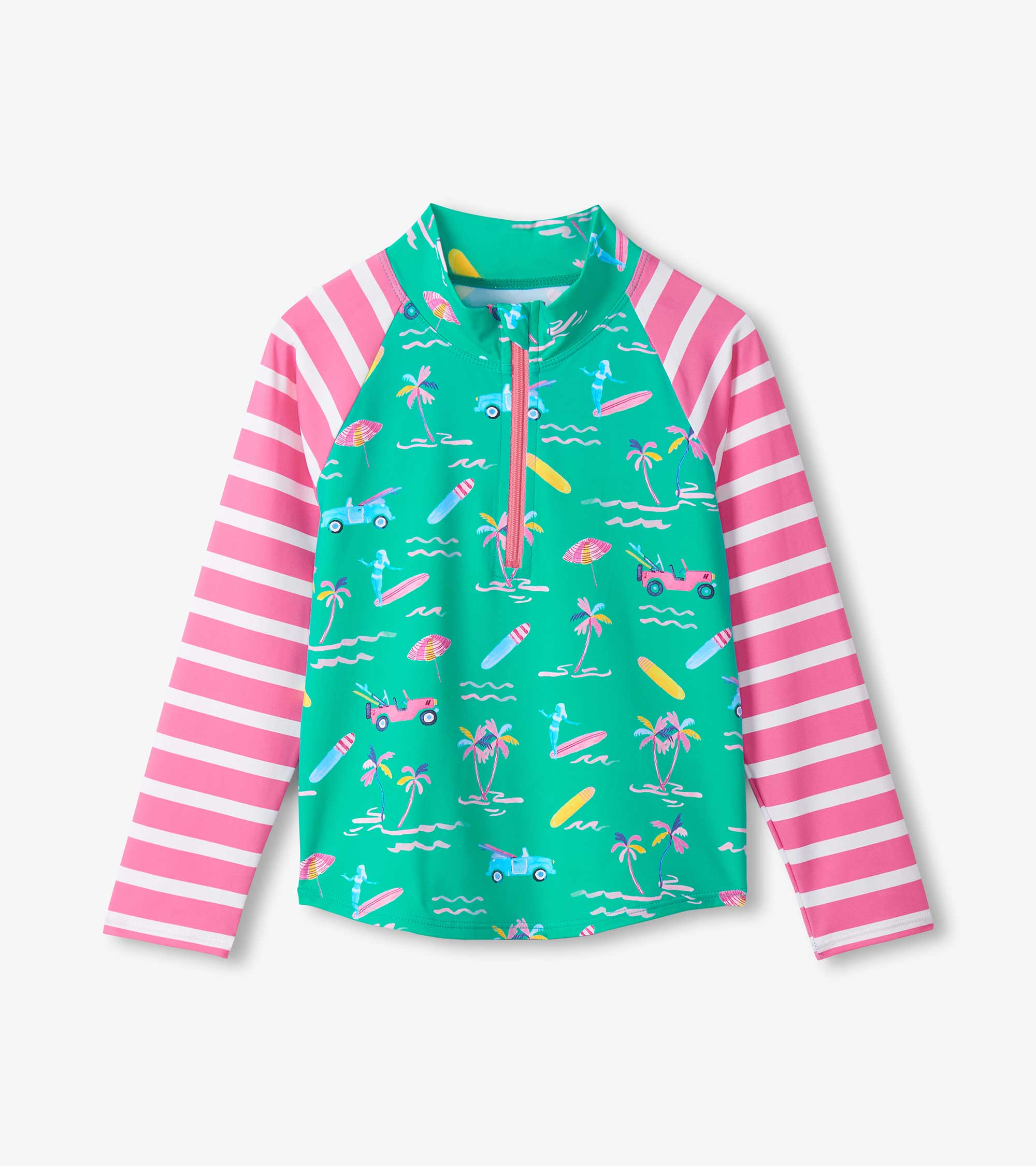 Girls Tropical Long Sleeve Two-Piece Rashguard Swimsuit | Hatley Sale Girls