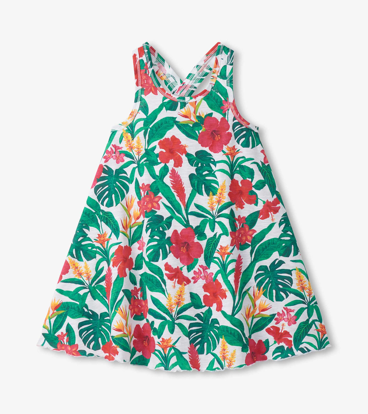 Girls Tropical Flowers Trapeze Dress | Hatley Girls