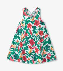 Girls Tropical Flowers Trapeze Dress | Hatley Girls