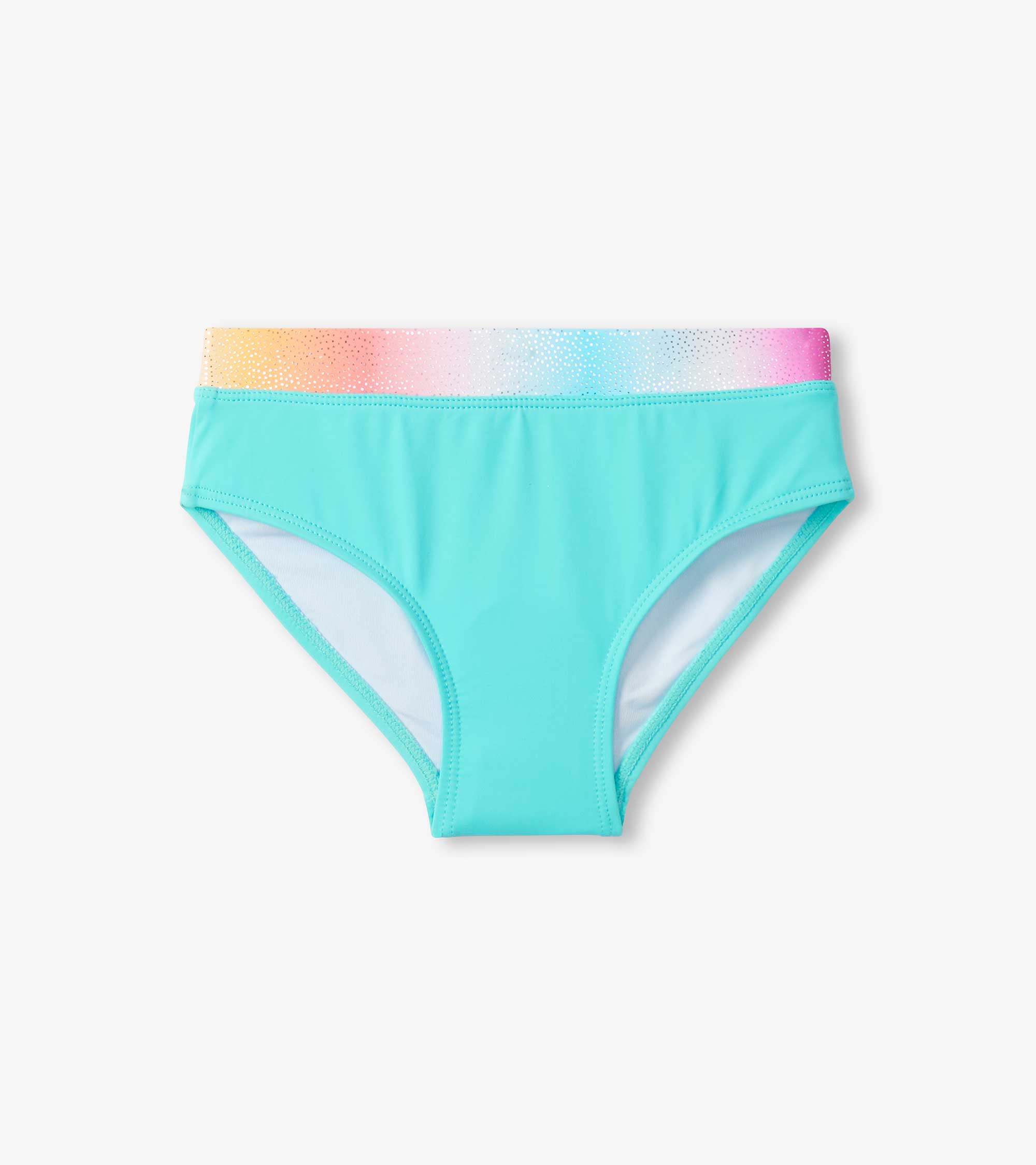 Girls Turquoise Shimmer Long Sleeve Two-Piece Rashguard Swimsuit | Hatley US Girls
