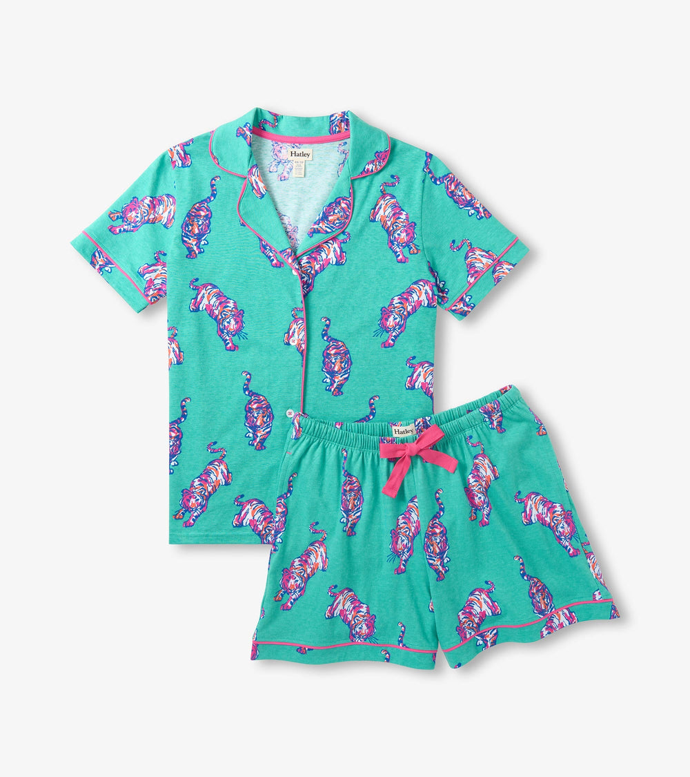 Women's Fierce Tigers Short Pajama Set | Hatley US Women