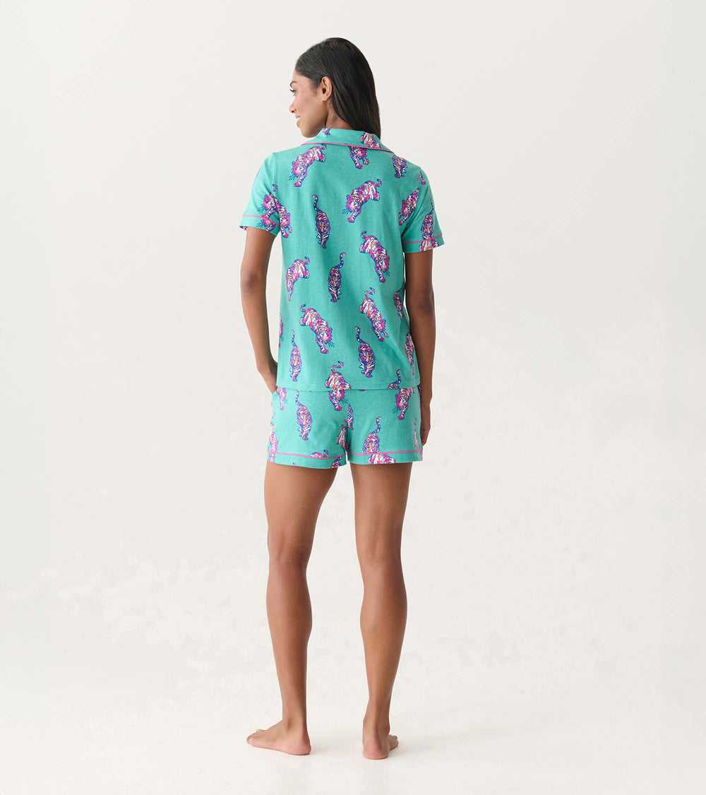 Women's Fierce Tigers Short Pajama Set | Hatley US Women