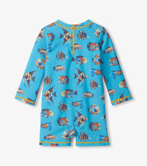 Baby Boys Tropical Ocean One-Piece Rashguard Swimsuit | Hatley For Baby & Toddler