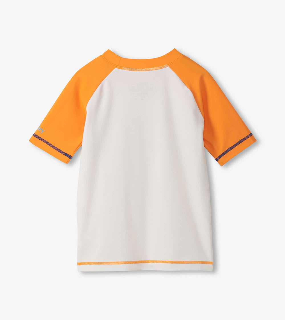 Boys Sunny Orange Short Sleeve Rashguard | Hatley