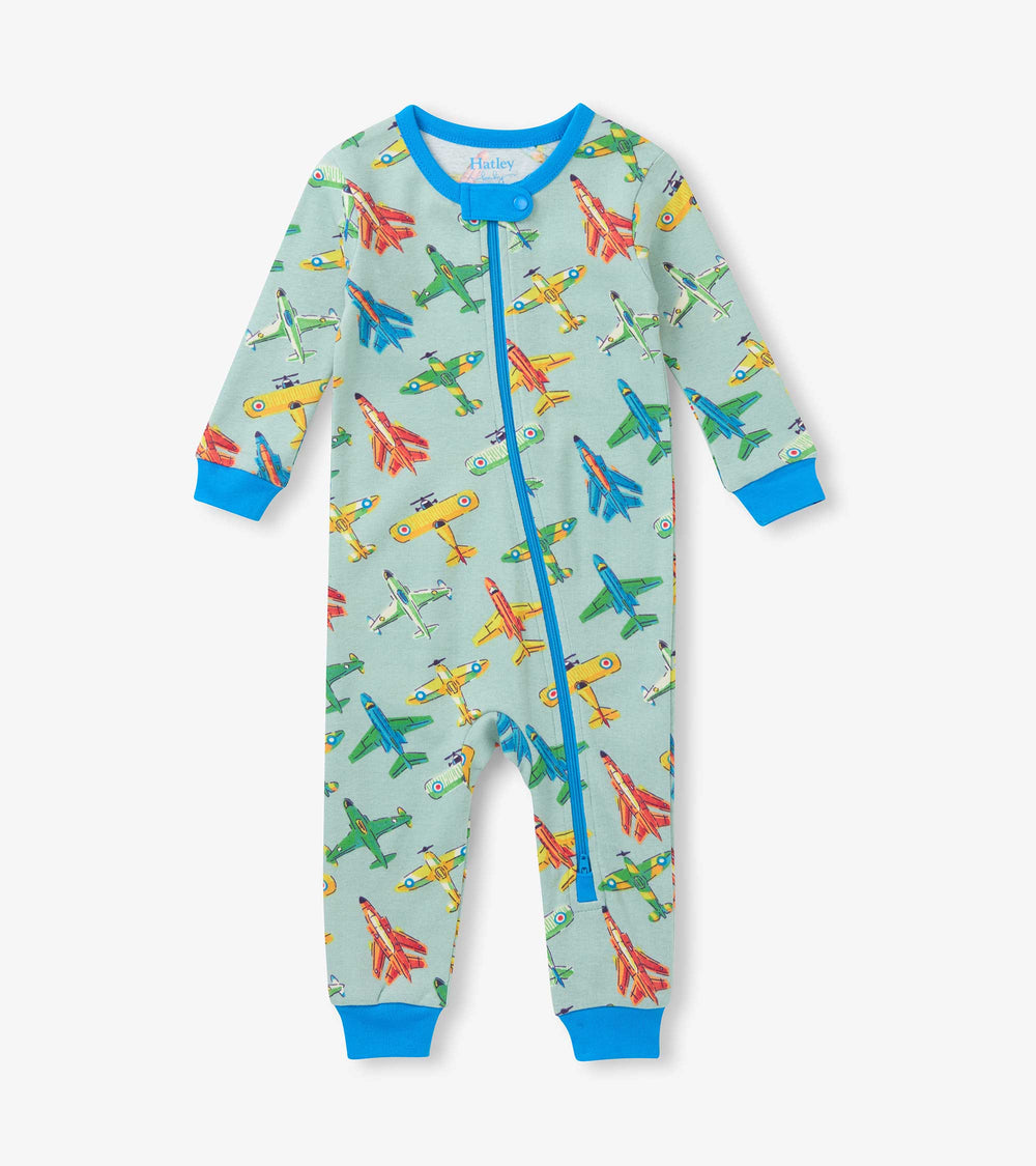 Baby Boys Vintage Aircrafts Cotton Sleeper | Hatley US Baby & Toddler
