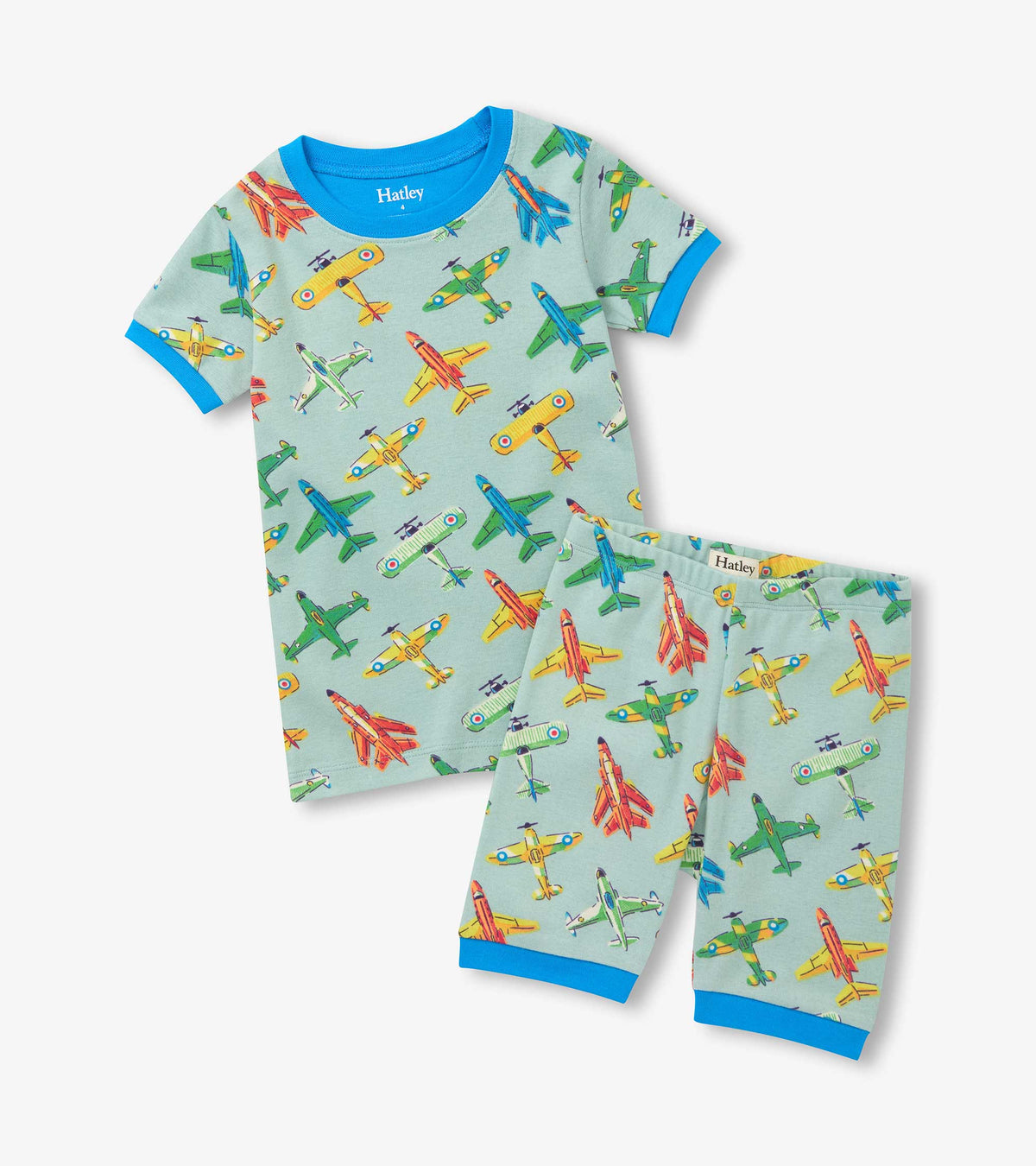 Boys Vintage Aircrafts Cotton Short Pajama Set | Hatley Outlet Boys