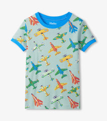 Boys Vintage Aircrafts Cotton Short Pajama Set | Hatley Outlet Boys