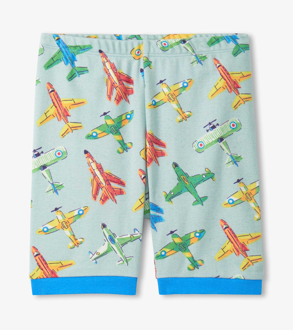 Boys Vintage Aircrafts Cotton Short Pajama Set | Hatley Outlet Boys