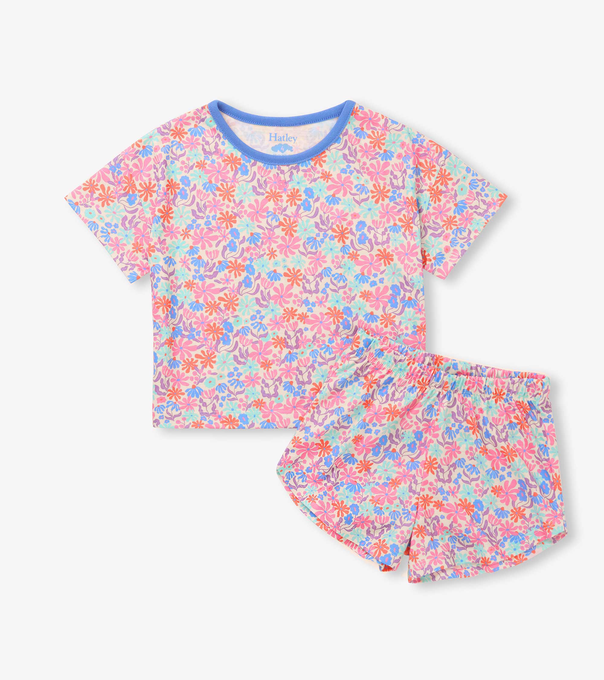 Girls Whimsical Flowers Short Sleep Set | Hatley Onsale Girls