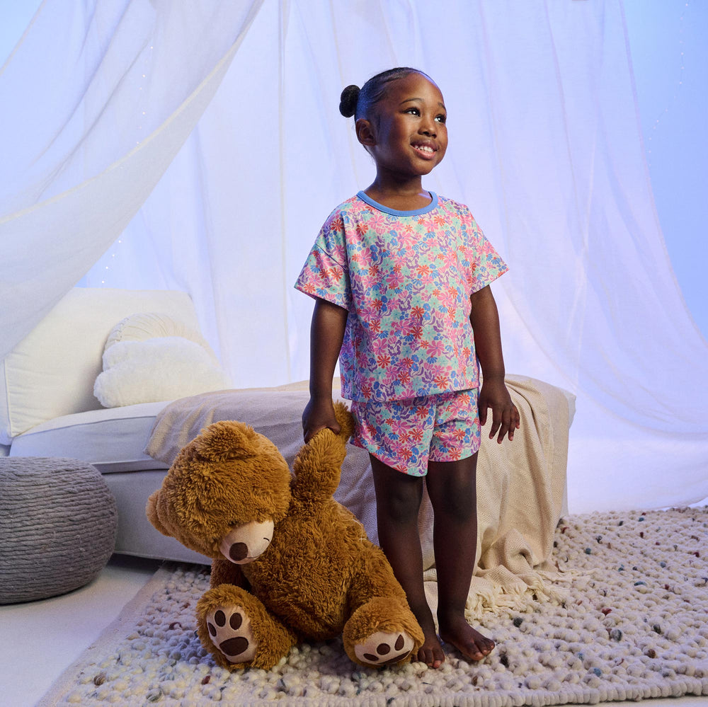Girls Whimsical Flowers Short Sleep Set | Hatley Onsale Girls