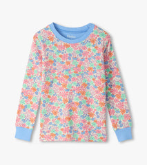 Girls Whimsical Flowers Cotton Pajama Set | Hatley Sale Girls