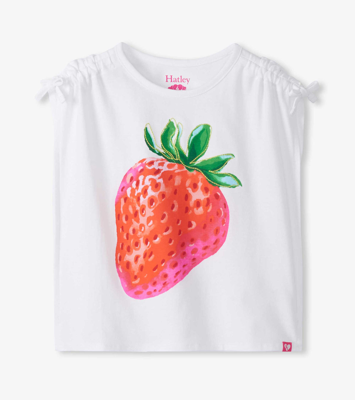 Girls Strawberry Cinched Shoulder Top | Hatley Onsale Girls