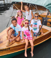 Girls Hibiscus Tie Front T-Shirt | Hatley