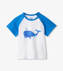 Baby & Toddler Boys Spouting Whale Raglan T-Shirt | Hatley Outlet Baby & Toddler