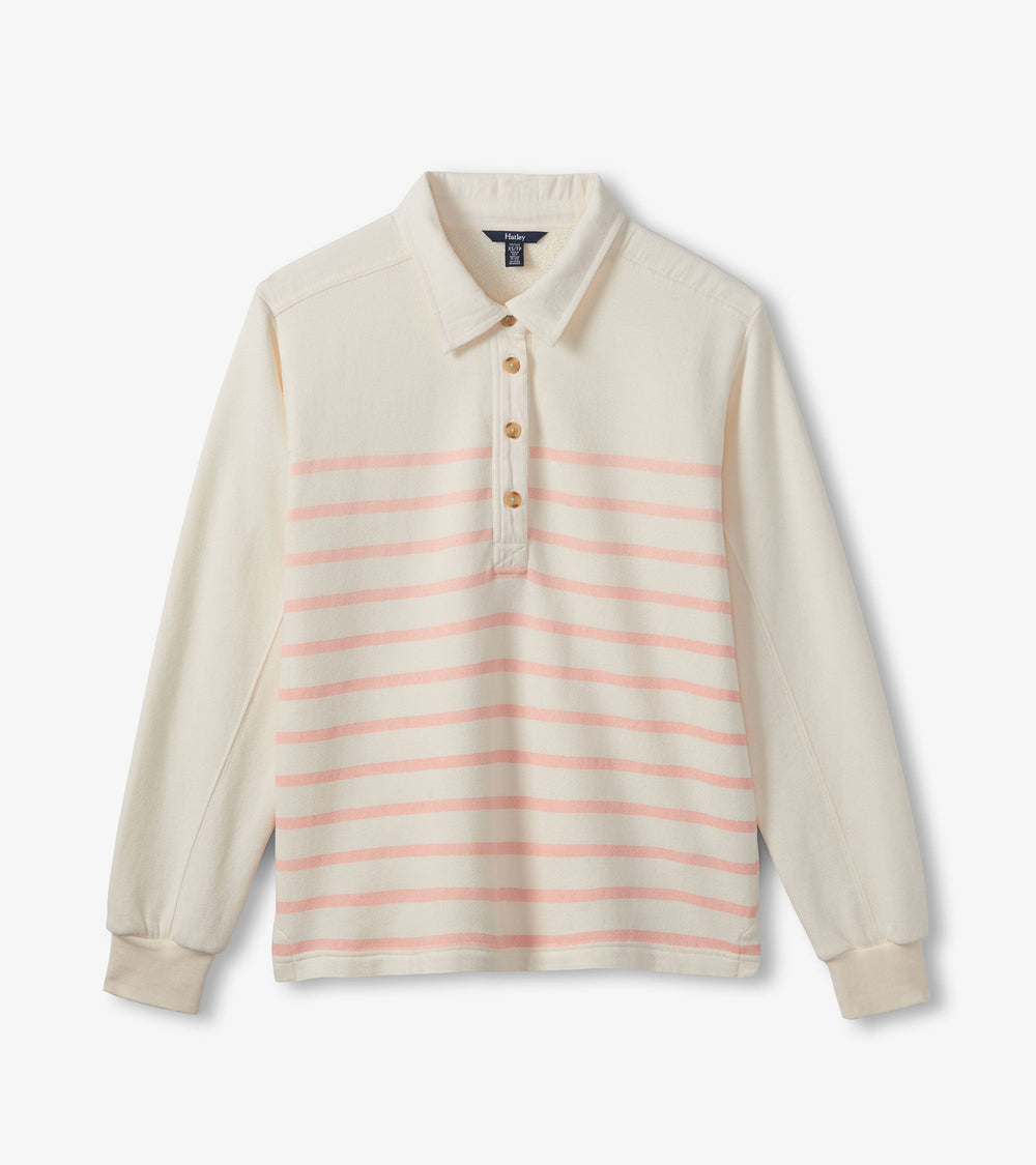Coco Polo Top - Pink Stripes | Hatley Women
