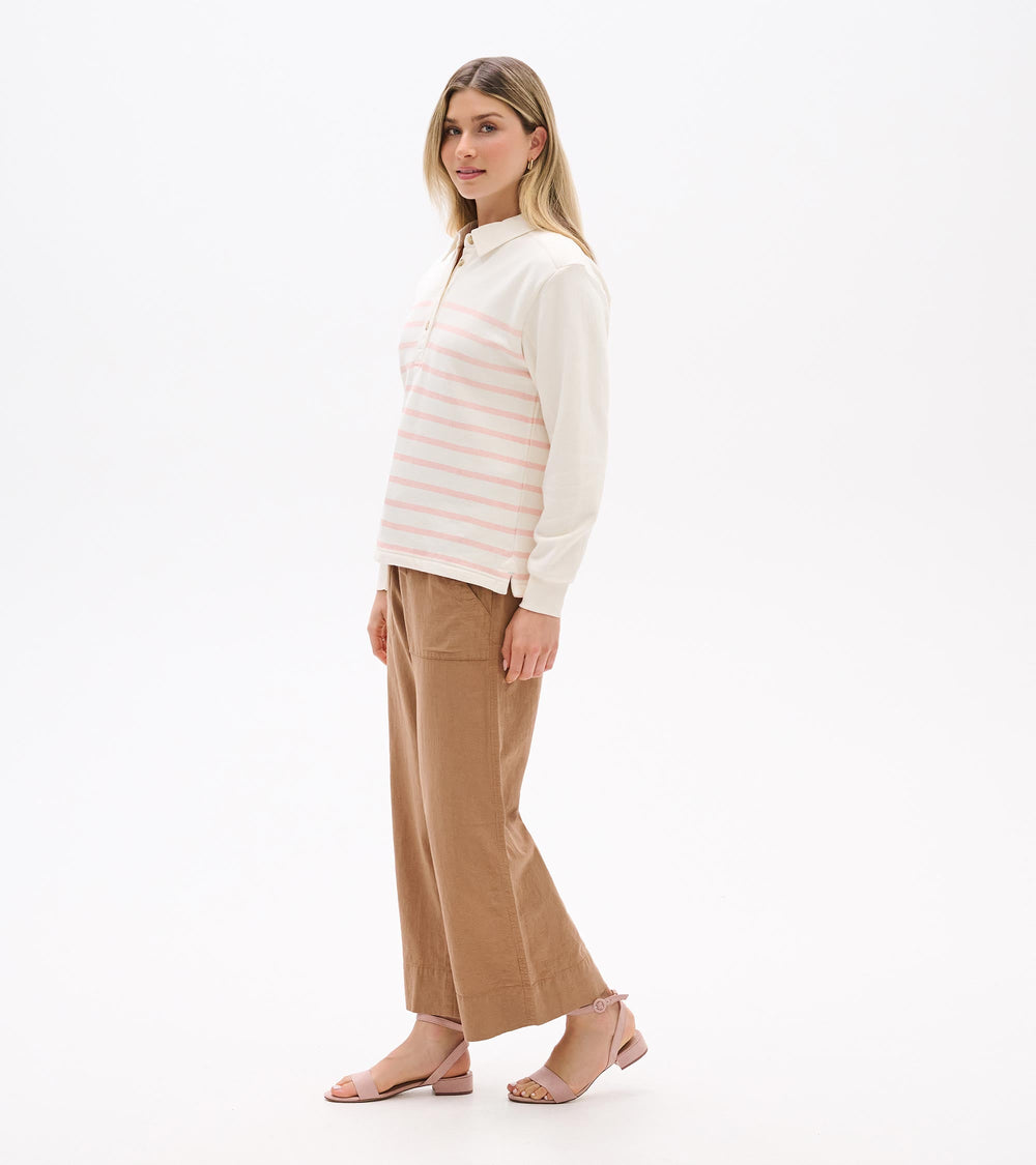 Coco Polo Top - Pink Stripes | Hatley Women