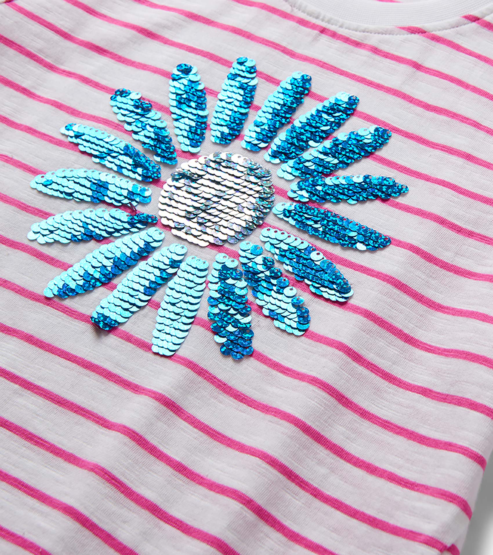 Girls Radiant Flower Striped Tie Front T-Shirt | Hatley Outlet Girls