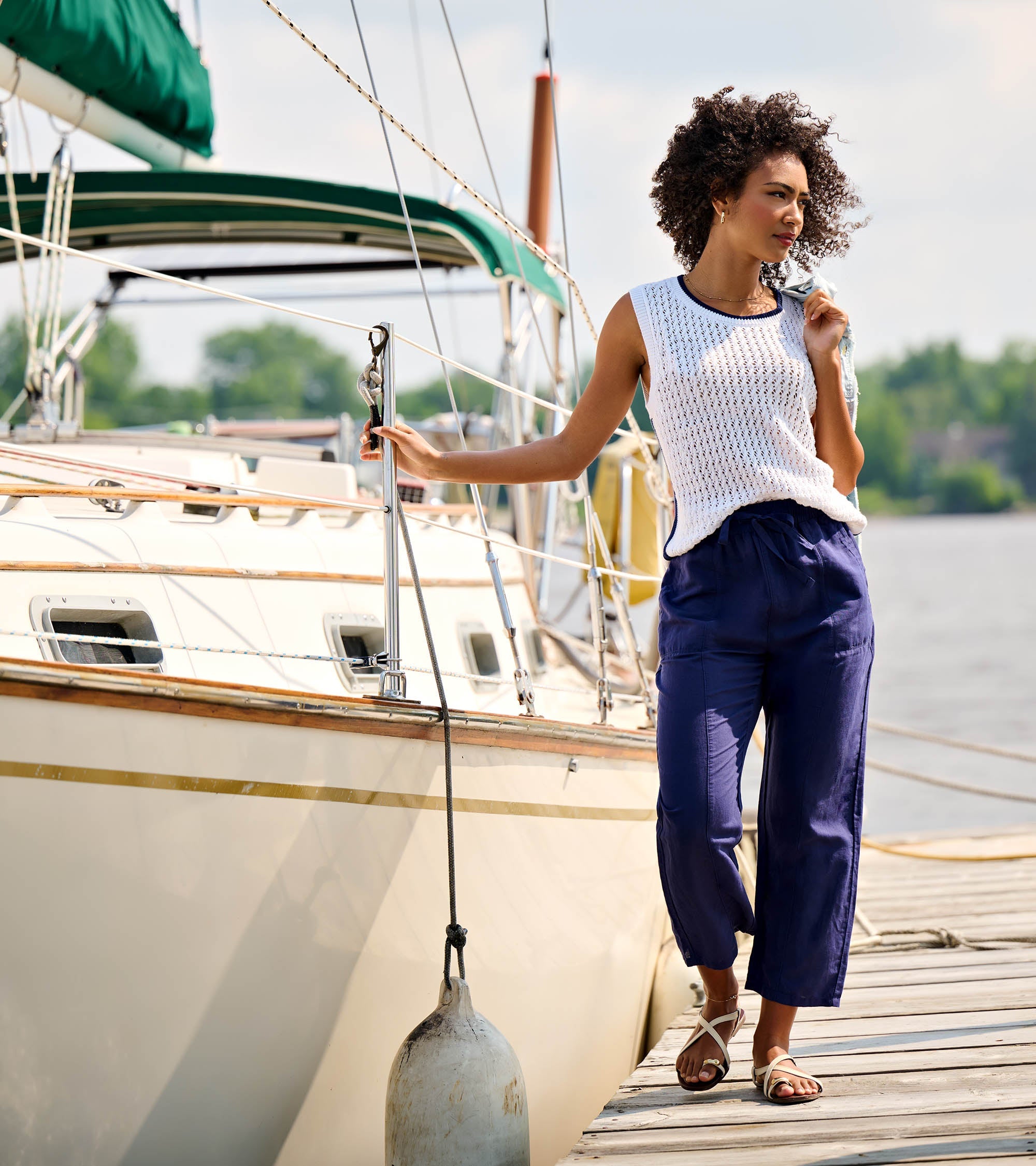 Cruz Knit Tank - White | Hatley