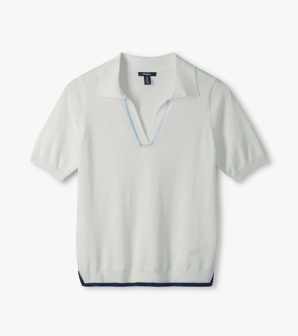 Johnny Collar Top - White | Hatley Discount Women
