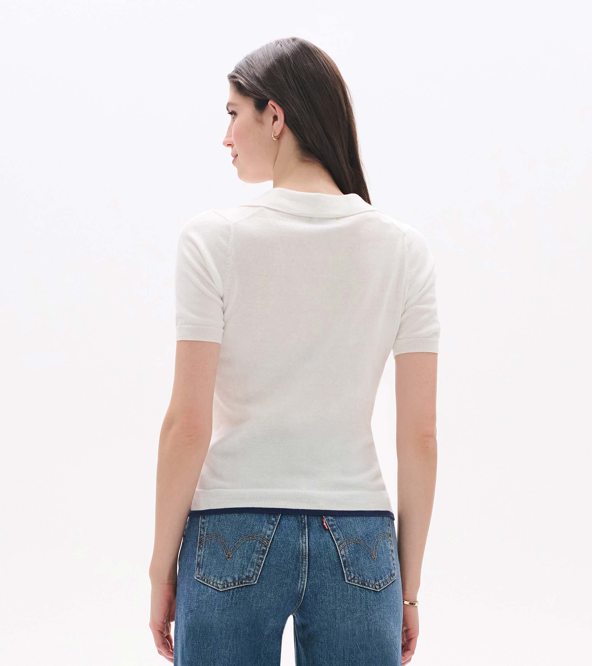 Johnny Collar Top - White | Hatley Discount Women