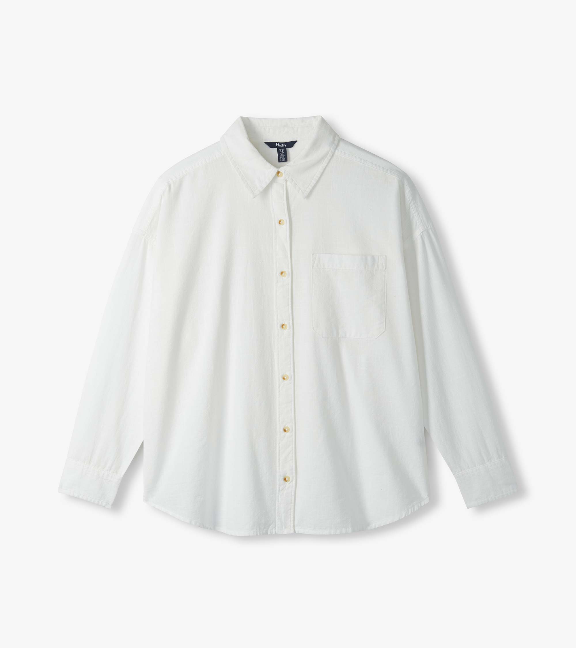 Relaxed Button Down - White | Hatley Discount Women
