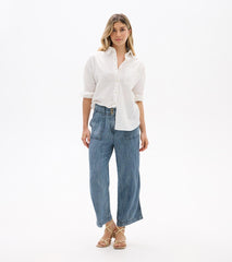 Relaxed Button Down - White | Hatley Discount Women