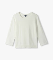 3/4 Sleeve Knit Top - White | Hatley Outlet Women