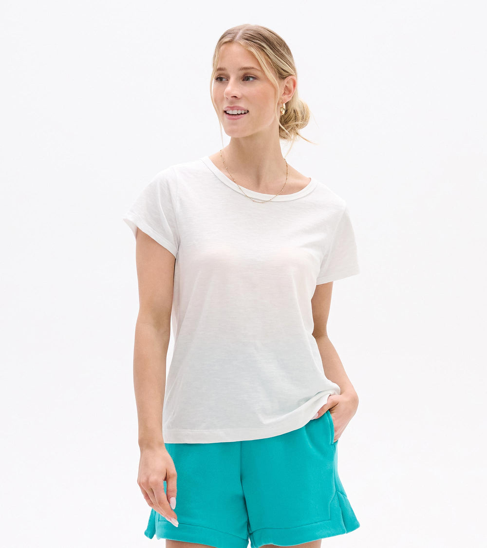 Essential Crew Neck Tee - White | Hatley US Women