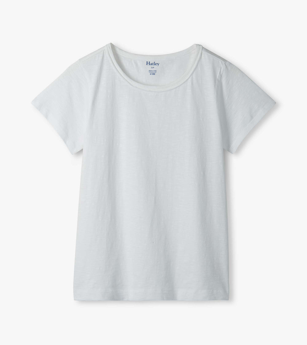 Essential Crew Neck Tee - White | Hatley US Women
