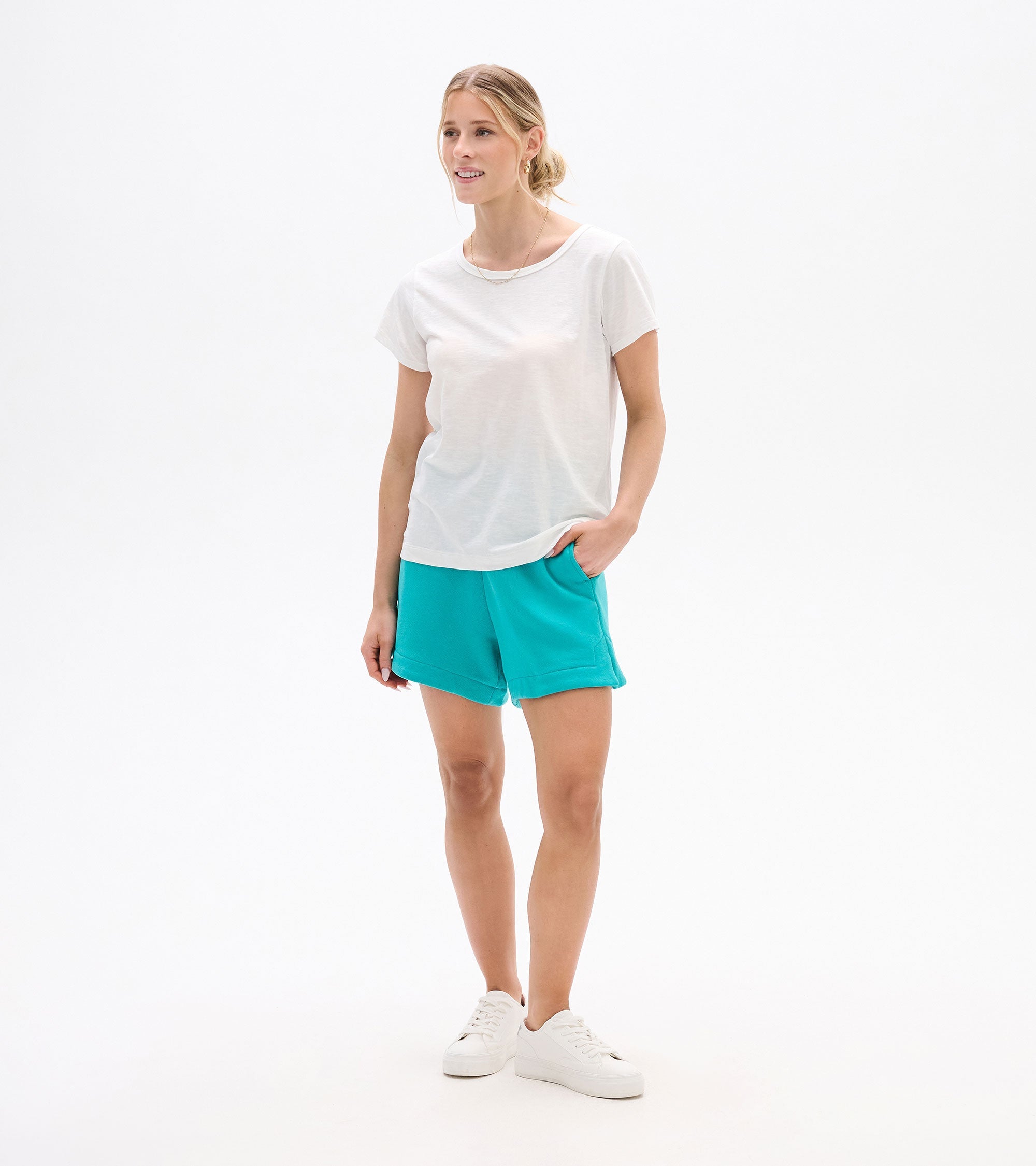Essential Crew Neck Tee - White | Hatley US Women