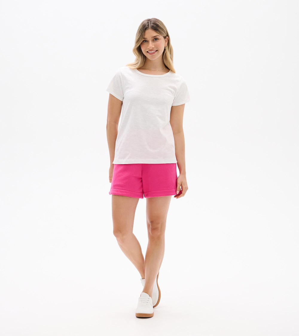 Essential Crew Neck Tee - White | Hatley US Women