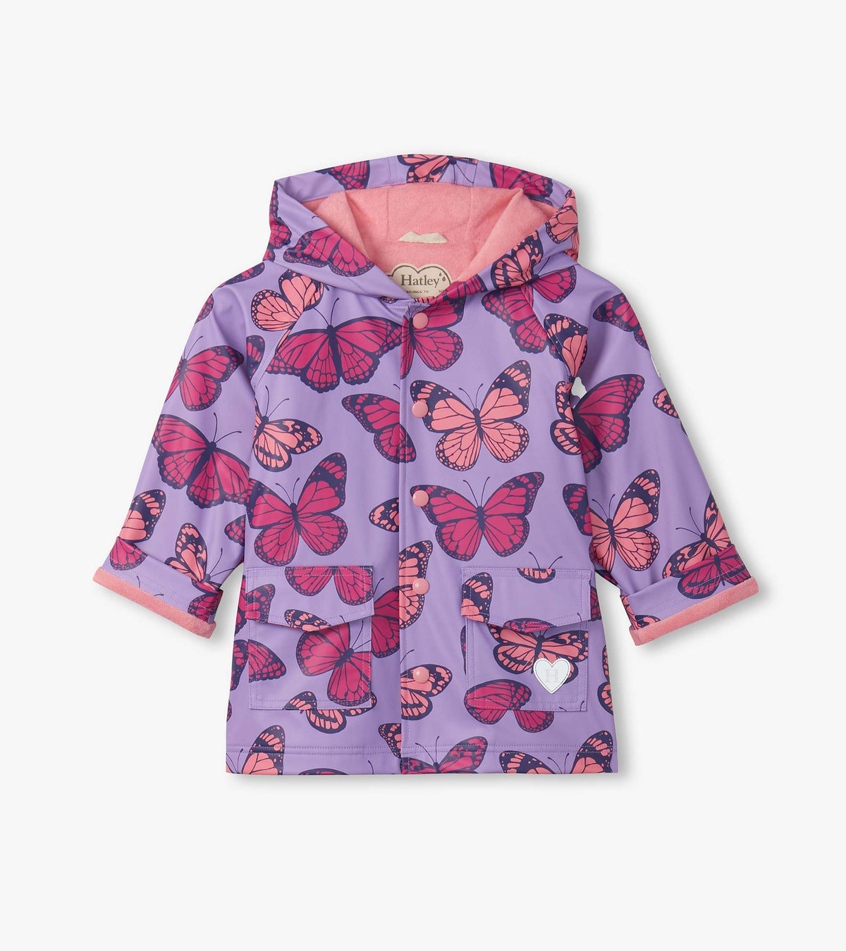 Girls Violet Butterflies Rain Jacket | Hatley Sale Girls