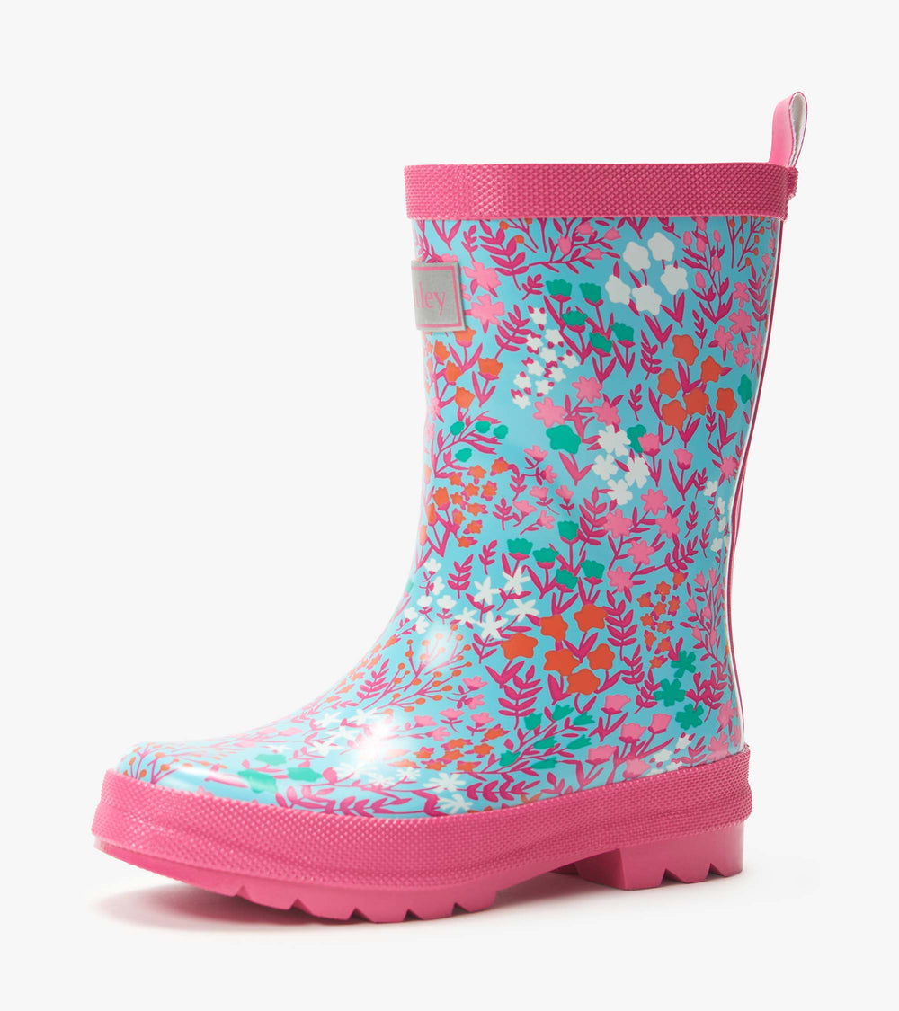 Girls Wildflowers Shiny Rain Boots | Hatley Discount Girls