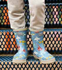 Boys Airplanes Shiny Rain Boots | Hatley Onsale Boys