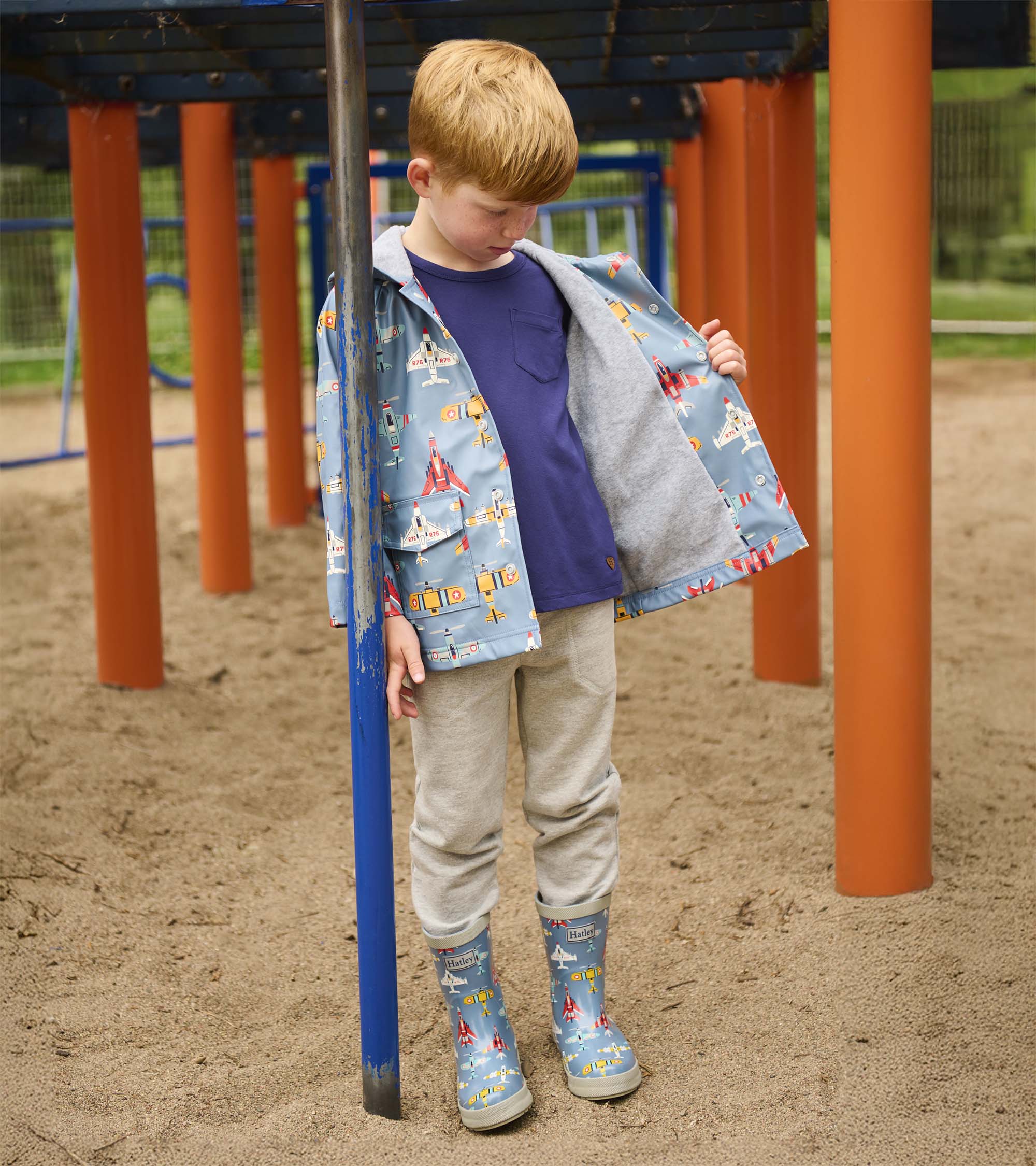 Boys Airplanes Shiny Rain Boots | Hatley Onsale Boys