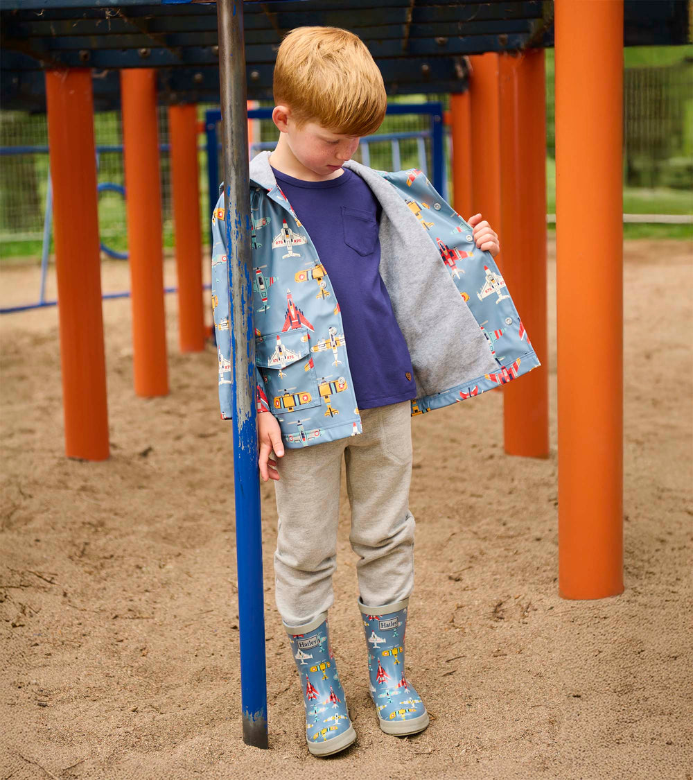 Boys Airplanes Shiny Rain Boots | Hatley Onsale Boys