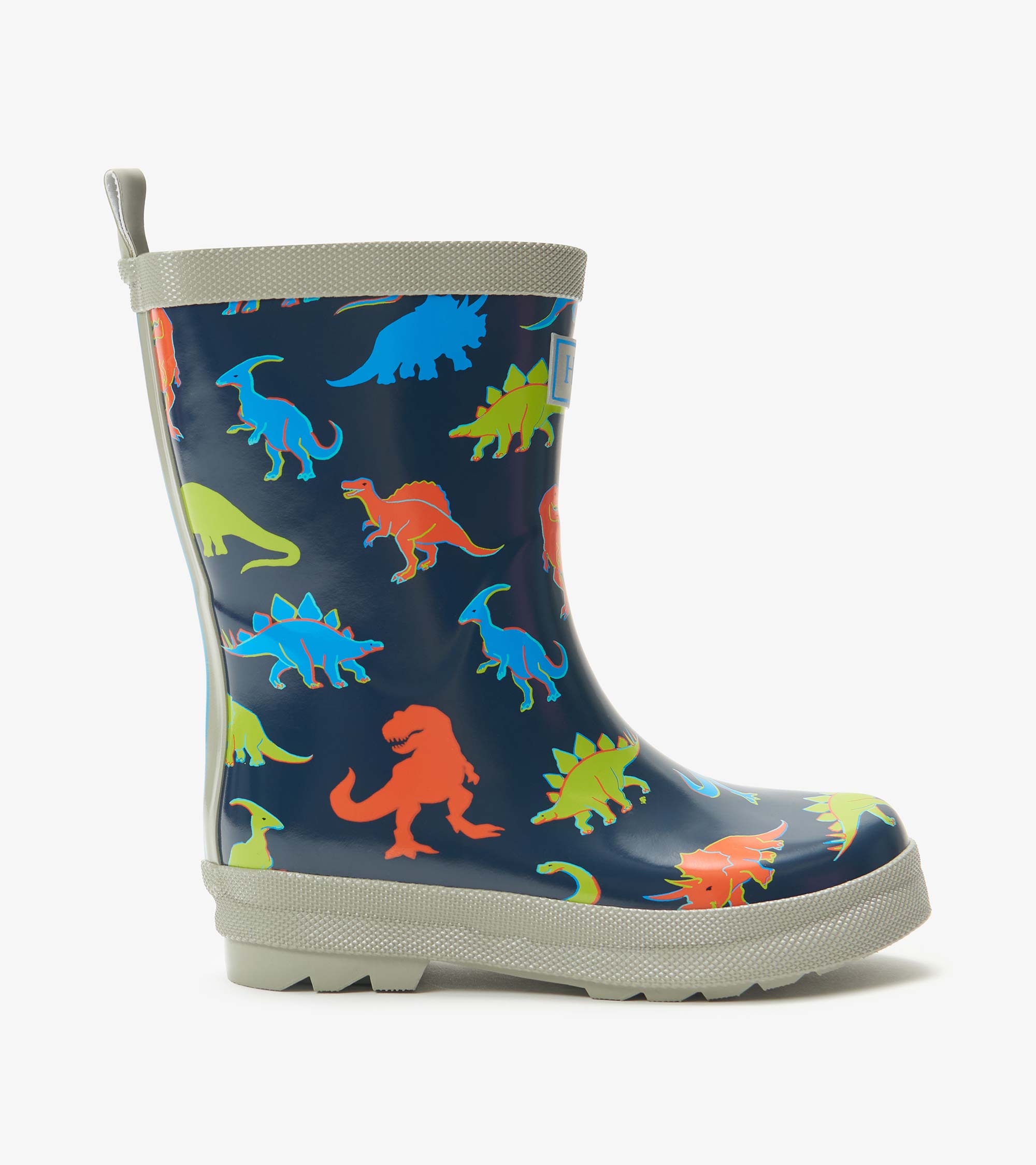 Boys Neon Dinos Shiny Rain Boots | Hatley Discount Boys