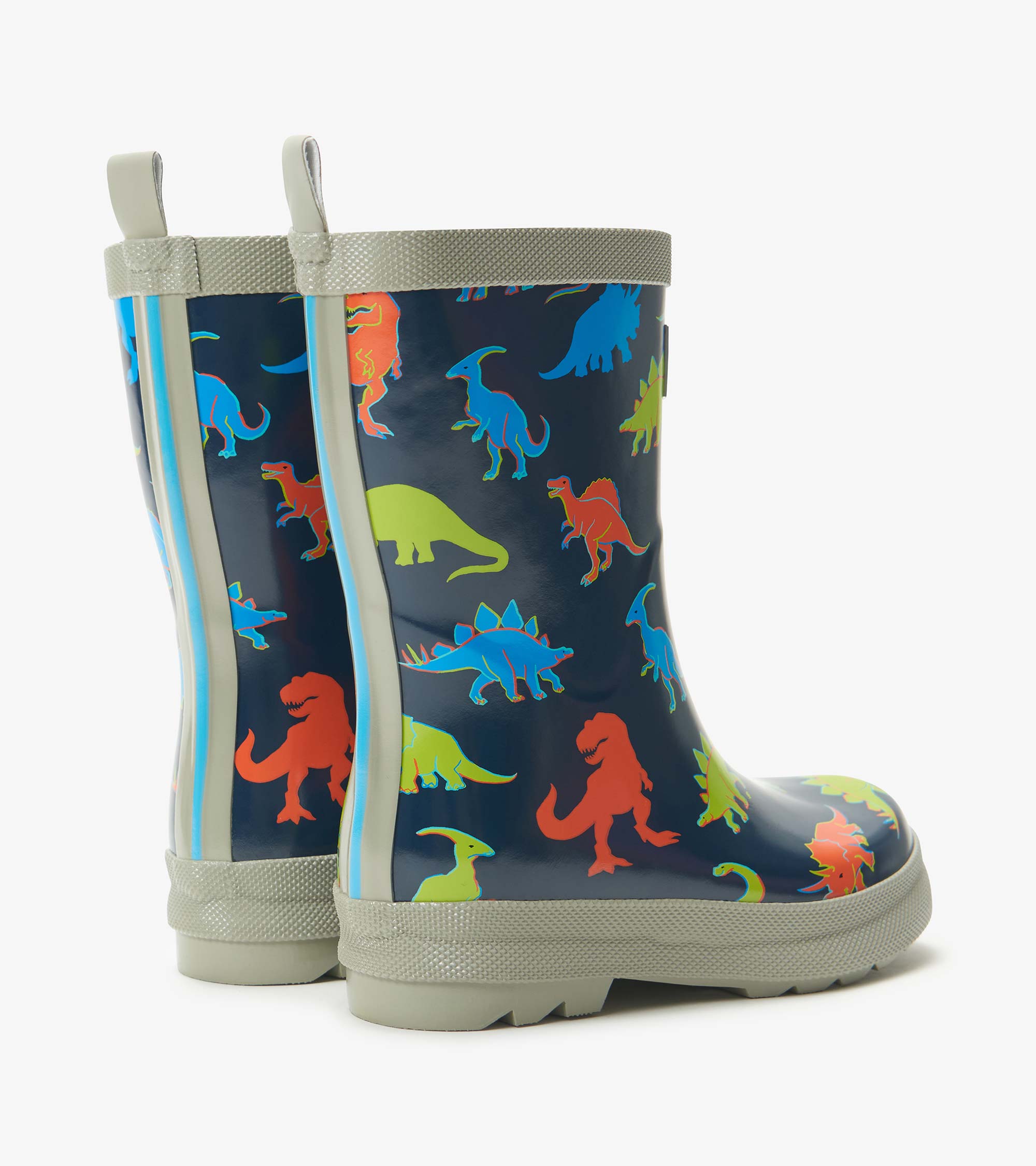 Boys Neon Dinos Shiny Rain Boots | Hatley Discount Boys