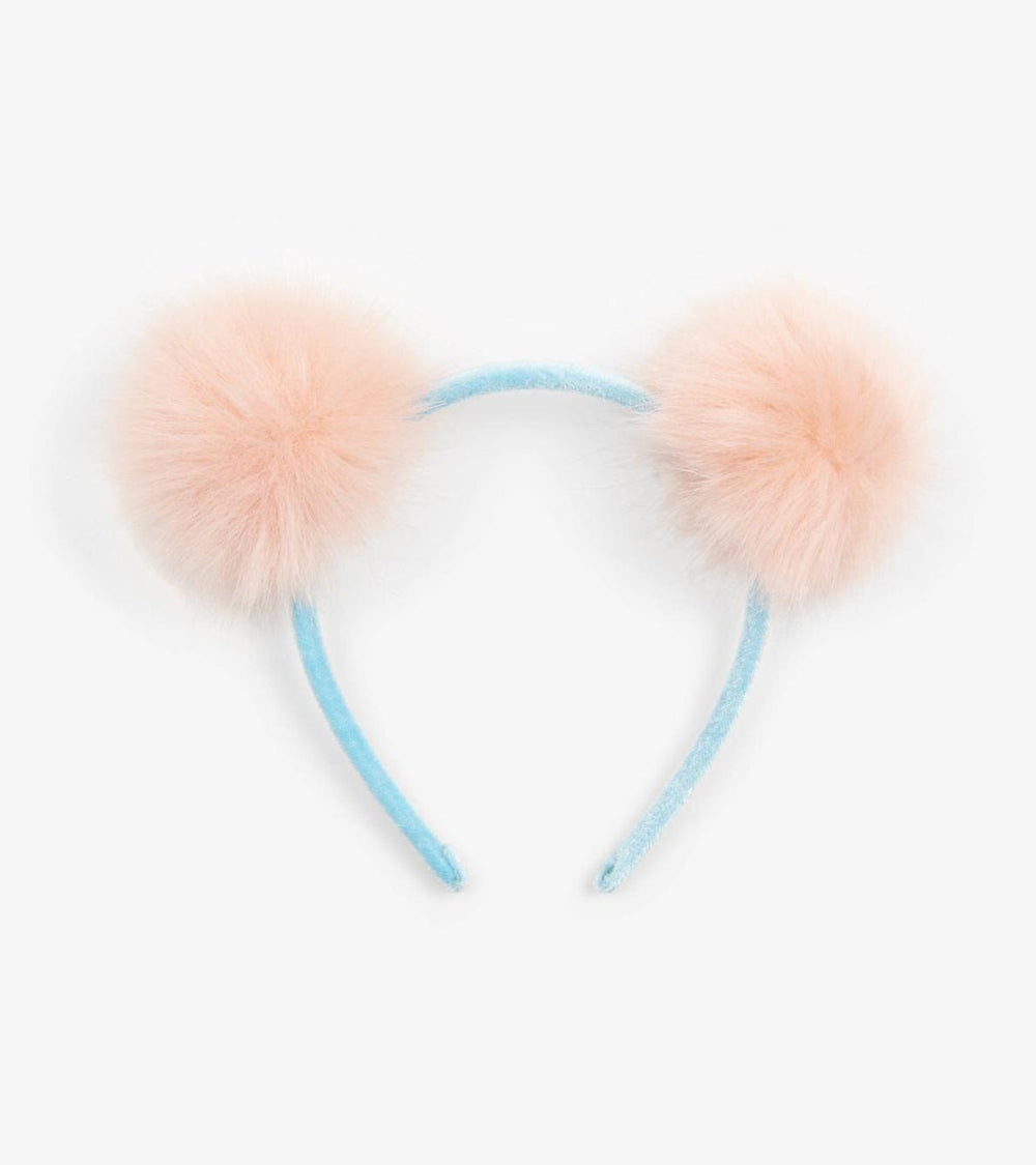 Hatley Accessories | Girls Fluffy Pink Pom Poms Headband