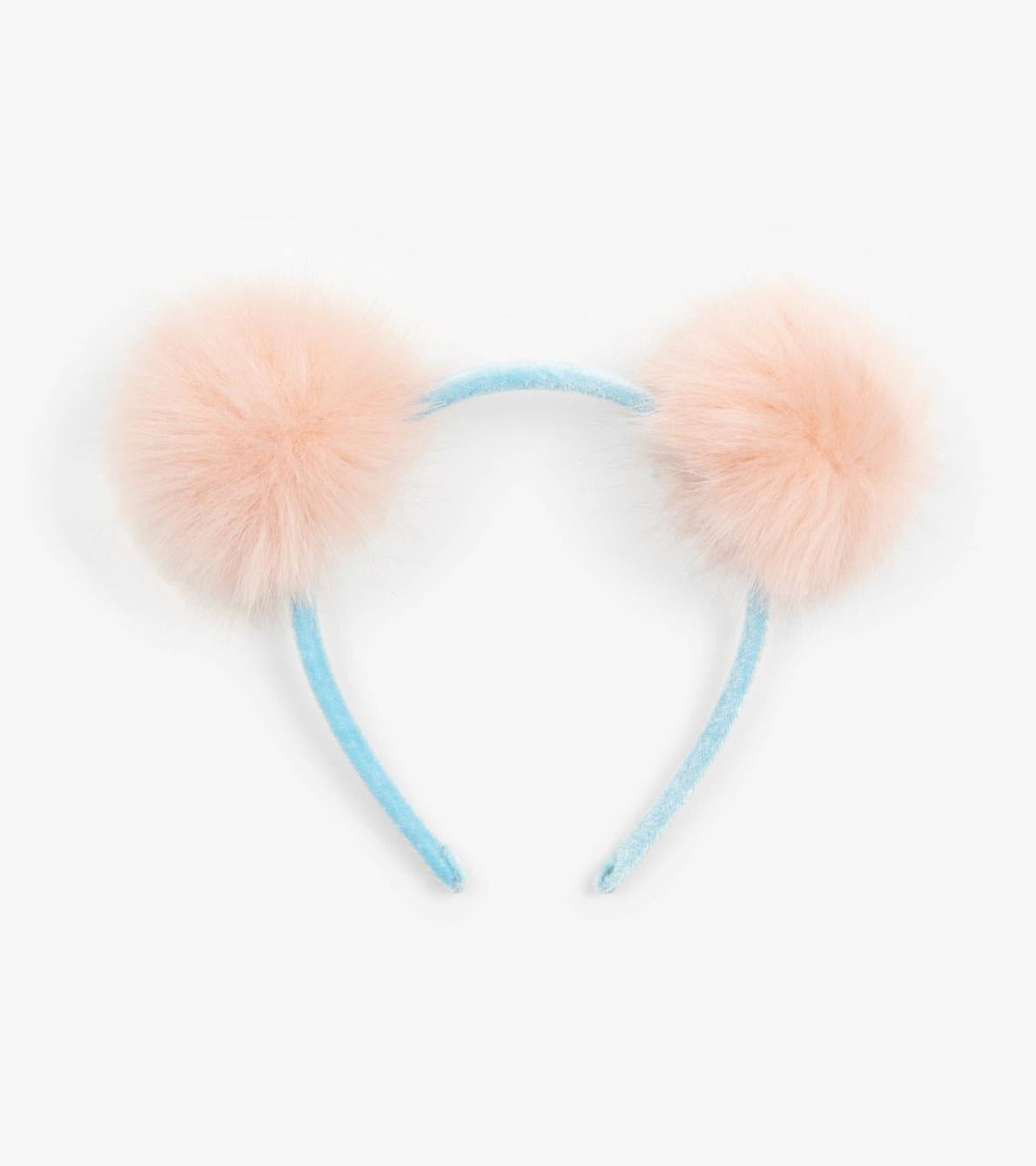 Hatley Accessories | Girls Fluffy Pink Pom Poms Headband