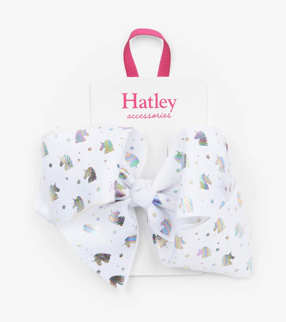 Hatley Accessories | Girls Metallic Unicorns Bow Hair Clip