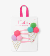 Hatley Accessories | Girls Pom Pom Cones Snap Clips