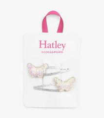 Hatley Accessories | Girls Sparkling Butterflies Snap Clips