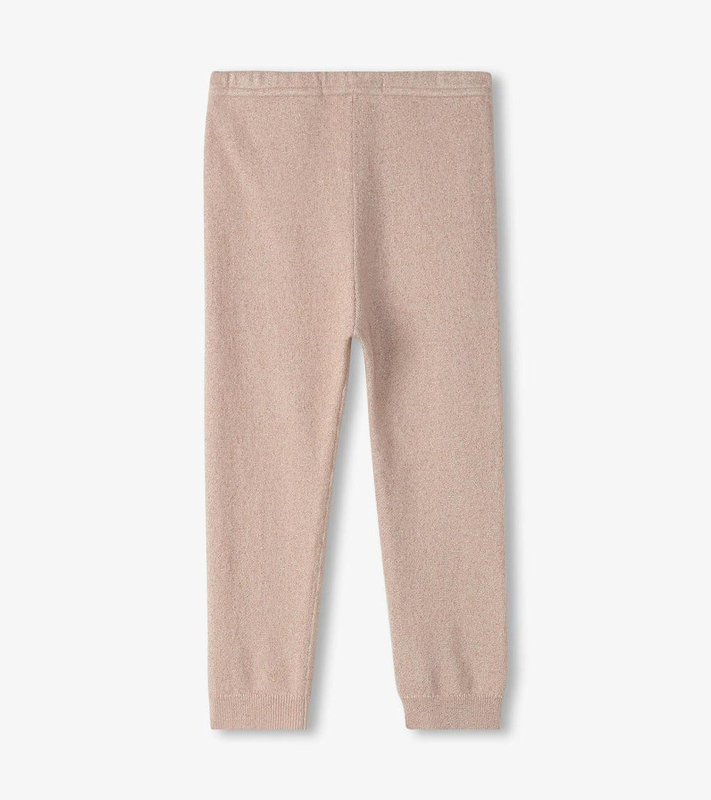 Hatley Bottoms | Baby &amp; Toddler Baby Girls Gold Glitter Cable Knit Leggings