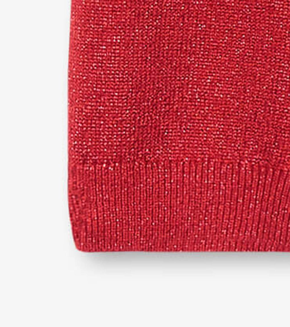 Hatley Bottoms | Baby &amp; Toddler Baby Red Shimmer Cable Knit Leggings