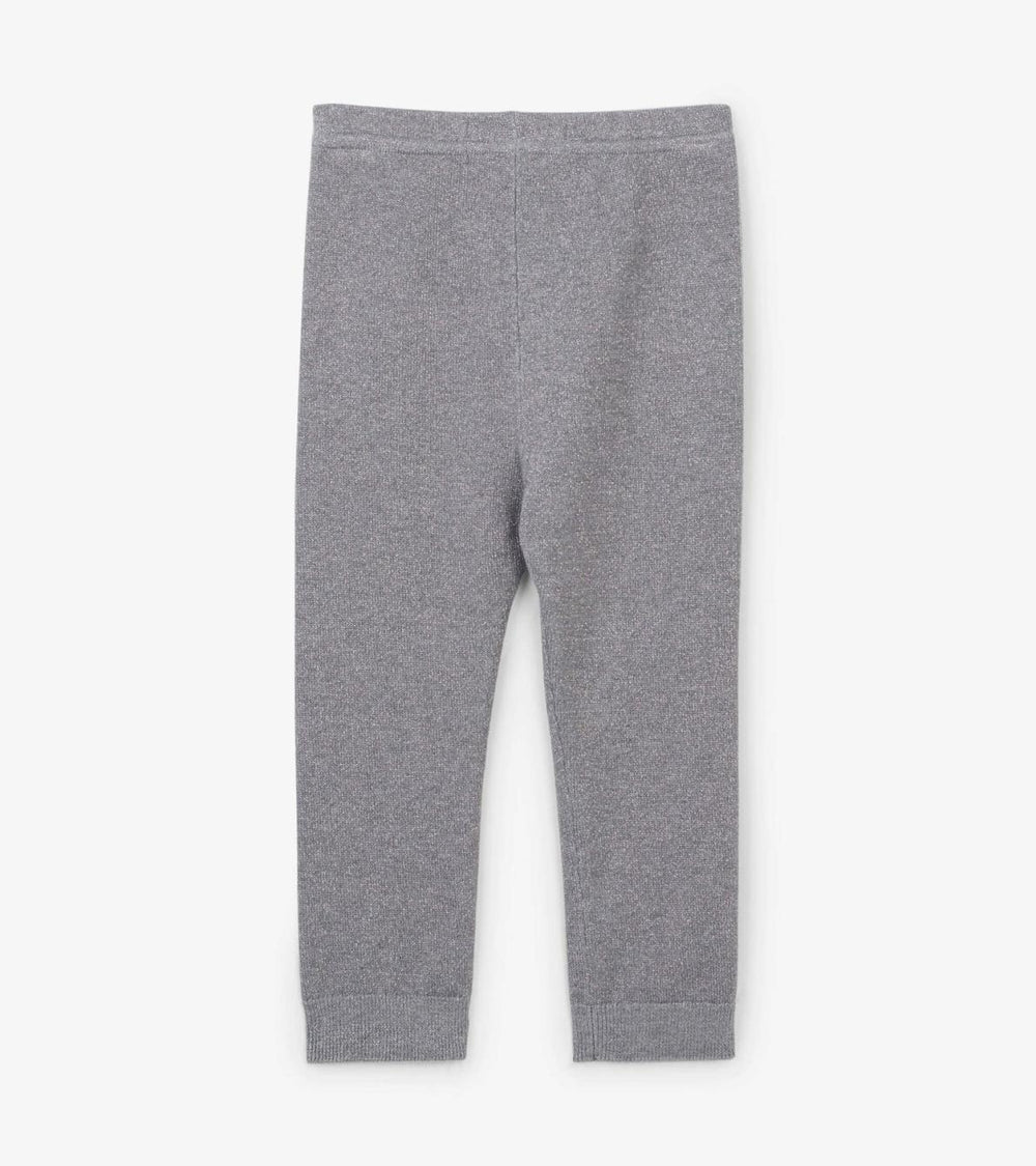 Hatley Bottoms | Baby &amp; Toddler Baby Silver Glitter Cable Knit Leggings