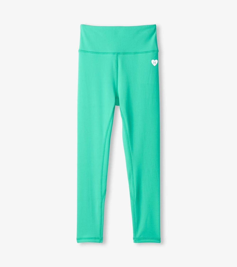 Hatley Bottoms | Girls Girls Aqua Green Active Leggings