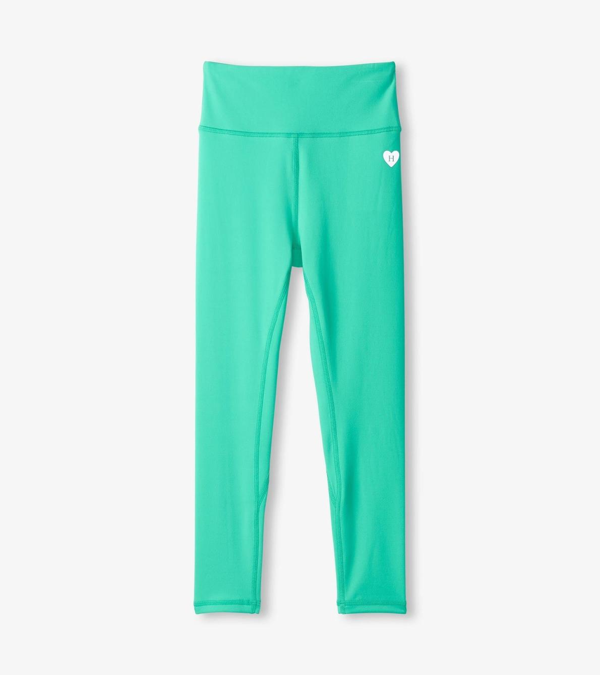 Hatley Bottoms | Girls Girls Aqua Green Active Leggings