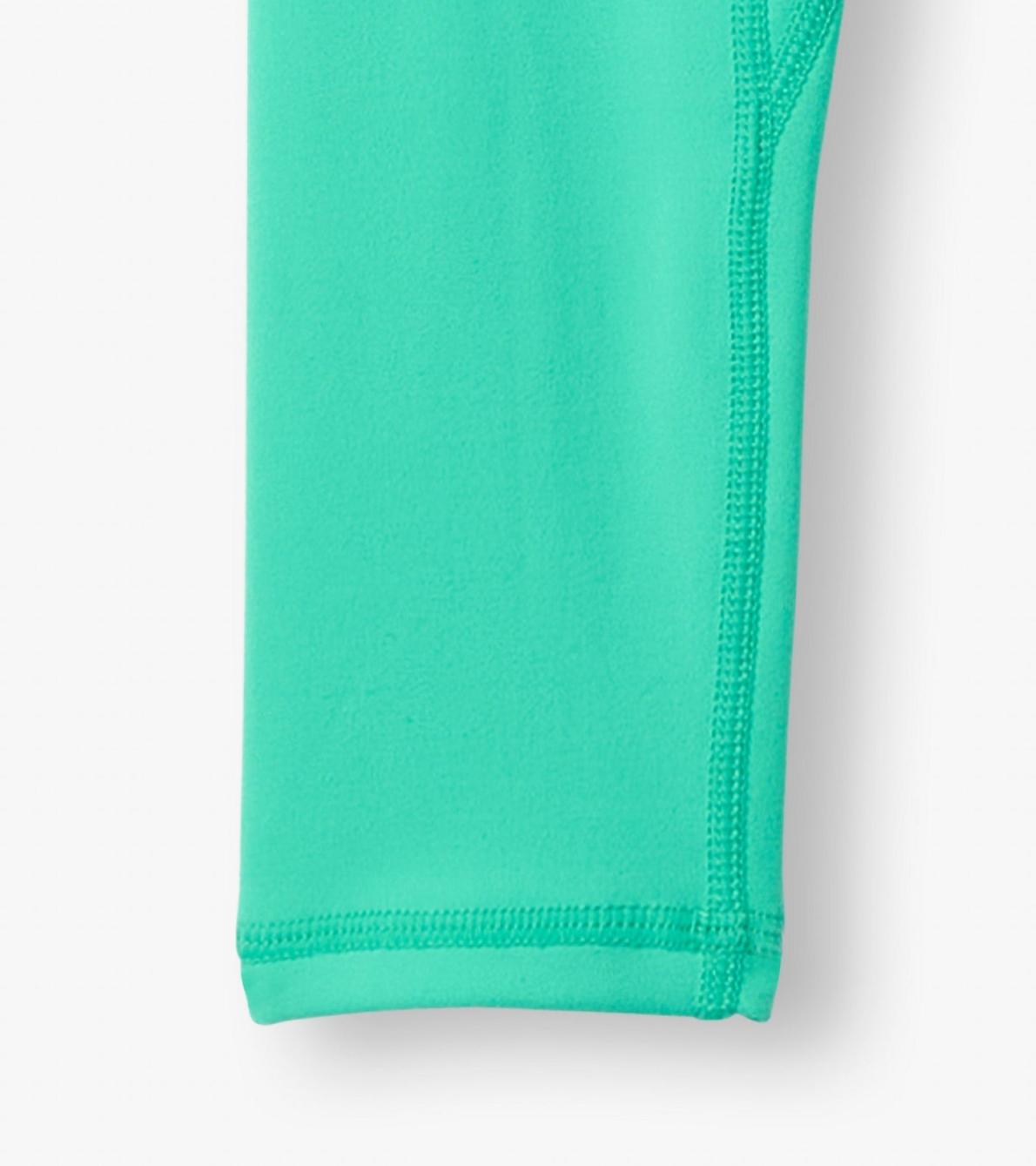Hatley Bottoms | Girls Girls Aqua Green Active Leggings